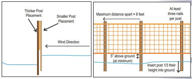 how to install snow fence