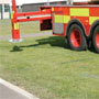 Fire Truck on Heavy-Duty GP Grass Protection Mess